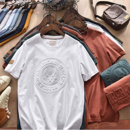 High Quality Custom Logo Embossed Oversized T-Shirt 100% Cotton Street Wear Plain Print Manufacturer Design